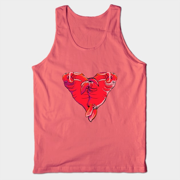 Odobenus Rosmarus Heartus Tank Top by SmannaTales